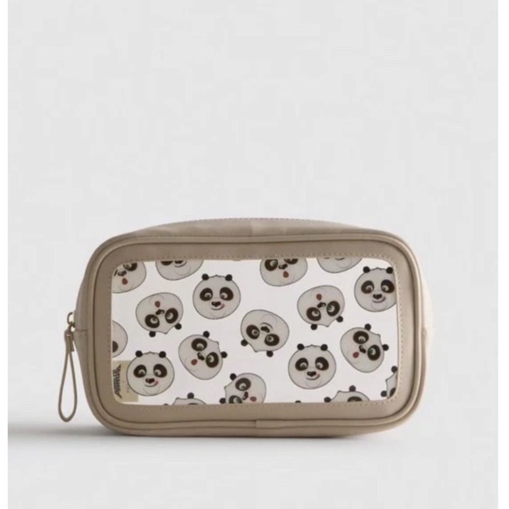 Kung Fu Panda Cosmetic Bag Women OS Beige Excellent Makeup Travel Pouch Zip‎